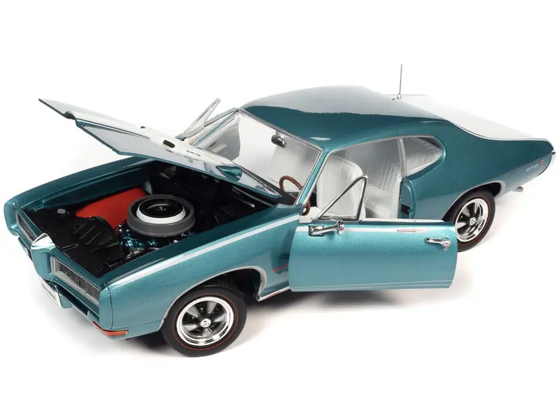 1:18 1968 Pontiac Royal Bobcat Gto -- Meridian Turquoise -- American Muscle 2