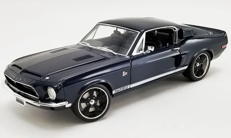 1:18 1968 Shelby Gt500 Kr Restomod -- King Cobra -- Dark Blue -- Acme 1