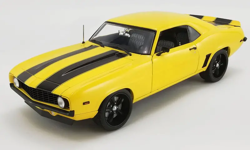 1:18 1969 Chevrolet Camaro Street Fighter -- Yellow Jacket -- Acme 1