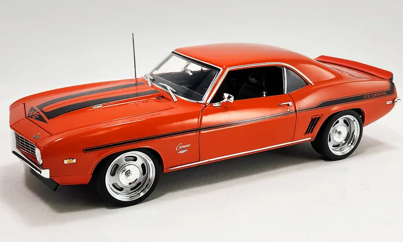 1:18 1969 Chevrolet Camaro Yenko -- Hugger Orange W/Black Stripes -- Acme 1