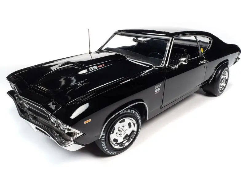 1:18 1969 Chevrolet Chevelle Baldwin Motion -- Black -- American Muscle 1