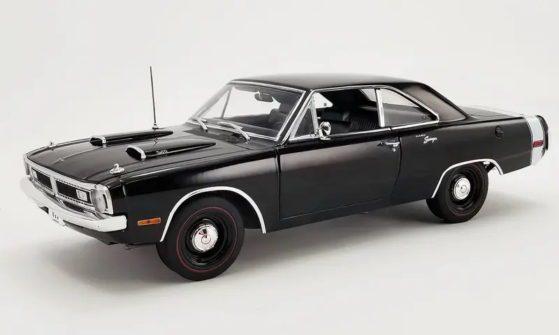 1:18 1969 Dodge Dart Swinger 340 -- Black -- Acme 1