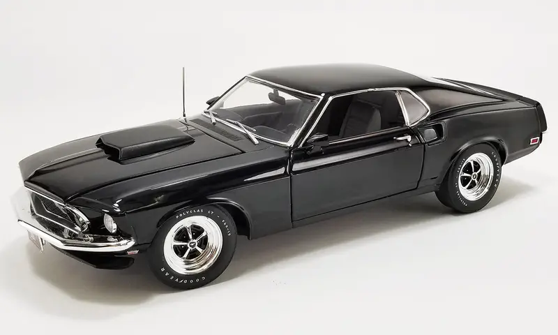 1:18 1969 Ford Mustang Boss 429 -- Black Job 1 First Boss 429 Ever Built -- Acme 1