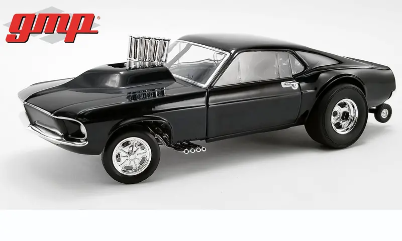 1:18 1969 Ford Mustang Gasser -- Black Show Stopper -- Acme 1