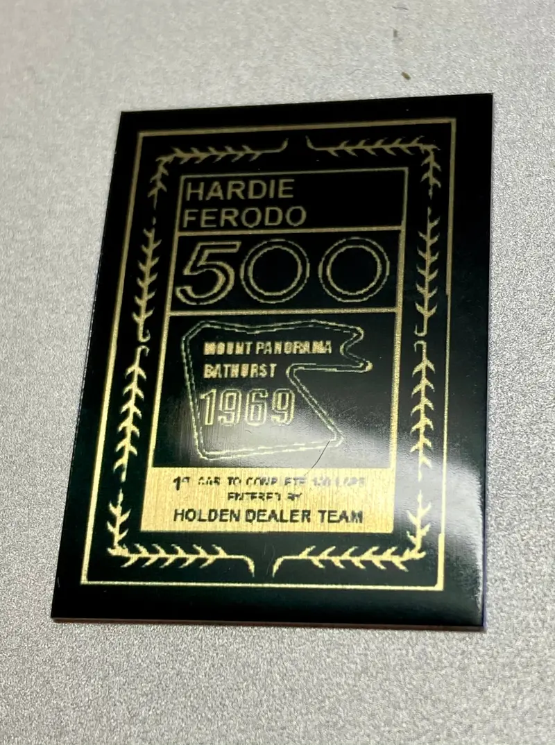 1:18 1969 Hardie-Ferodo 500 Winner Plaque -- Colin Bond & Tony Roberts 1
