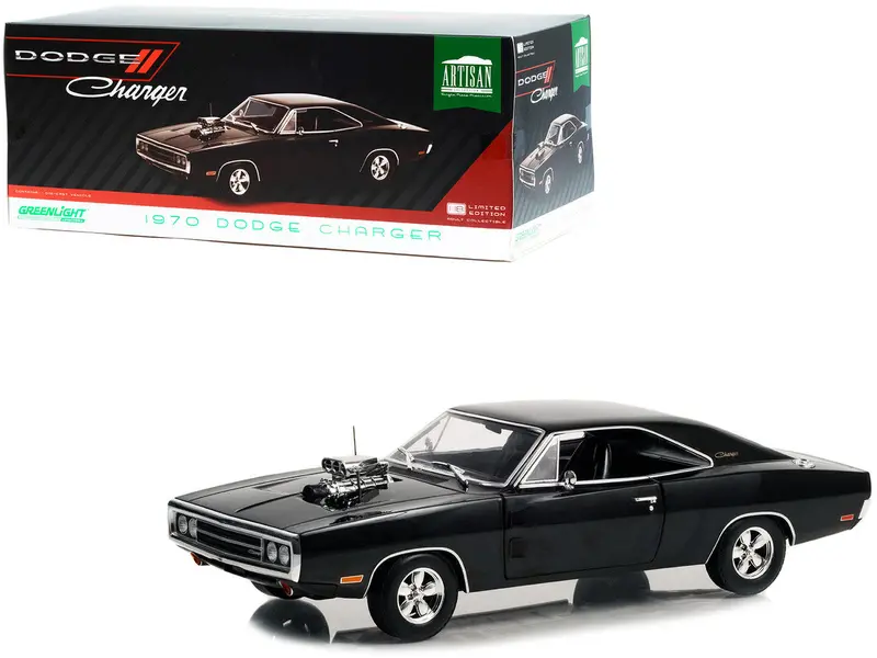 1:18 1970 Dodge Charger -- Black Dom Fast & Furious -- Greenlight 1
