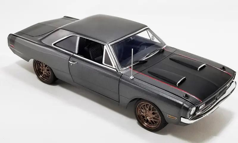 1:18 1970 Dodge Dart Street Fighter Bullseye -- Grey/Black -- Acme 1