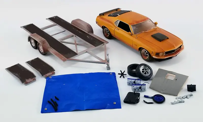 1:18 1970 Ford Boss 429 Mustang -- Barn Find Set -- Acme Pork Chop 1