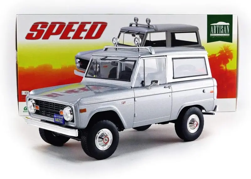 1:18 1970 Ford Bronco - Silver -- Jack Travens From Speed (1994) -- Greenlight 1