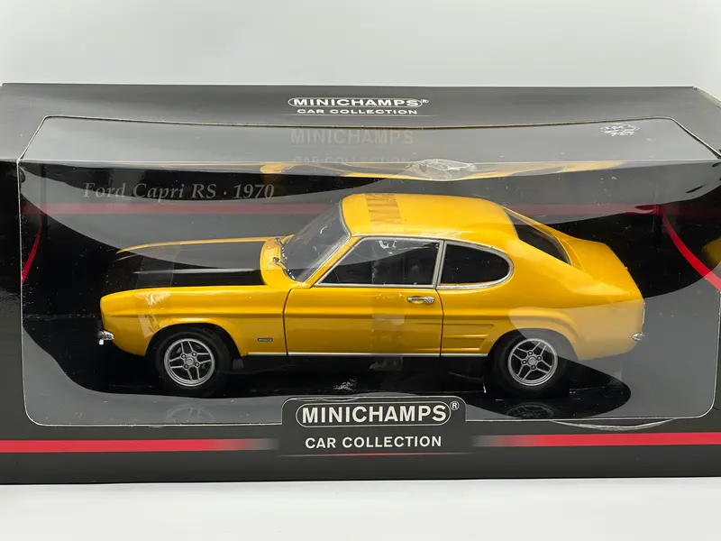 1:18 1970 Ford Capri Rs -- Yellow/Black -- Minichamps 1