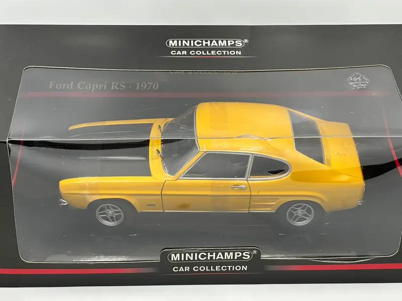 1:18 1970 Ford Capri Rs -- Yellow/Black -- Minichamps 2