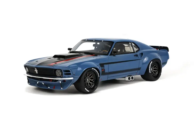1:18 1970 Ford Mustang By Ruffian Cars -- Blue -- Gt Spirit 1
