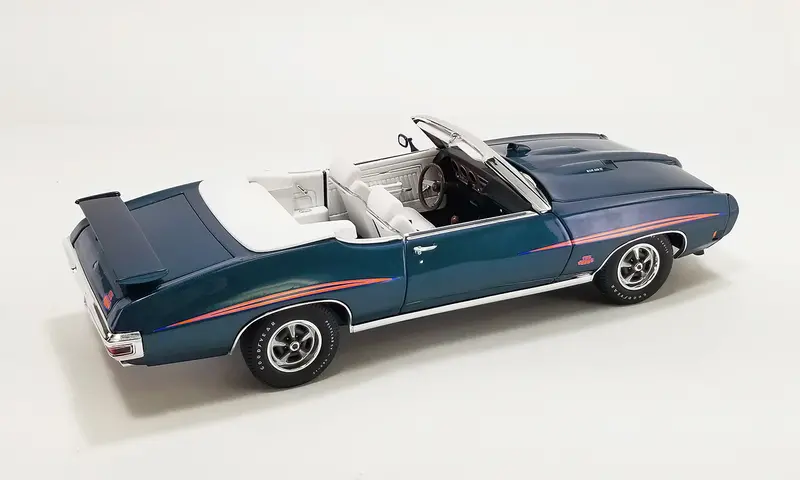 1:18 1970 Pontiac Gto Judge Convertible -- Atoll Blue -- Acme 2