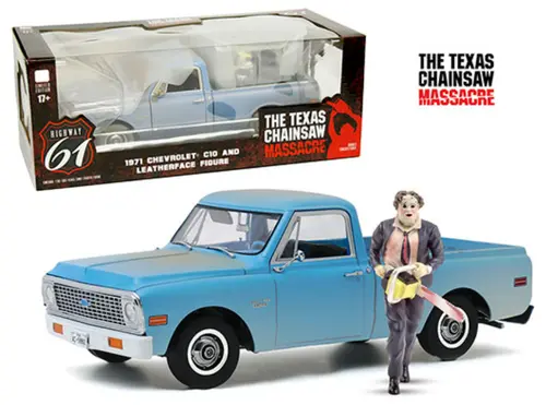 1:18 1971 Chevrolet C-10 -- Texas Chainsaw Massacre W/Leather Face -- Highway 61 1
