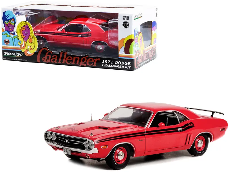 1:18 1971 Dodge Challenger R/T -- Bright Red -- Greenlight 1