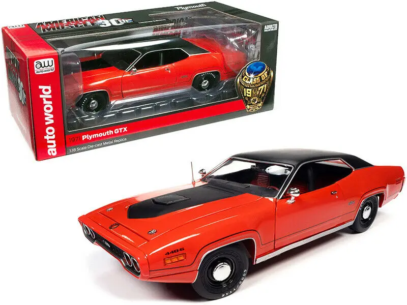 1:18 1971 Plymouth Gtx (Class Of 1971) -- Red/Black -- American Muscle 1