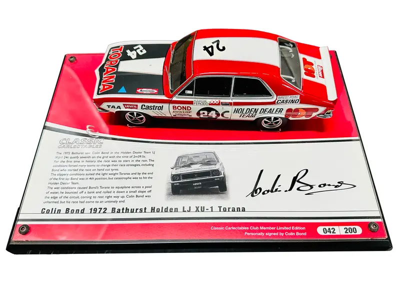 1:18 1972 Bathurst Colin Bond W/Plaque -- #24C Holden Lj Torana -- Classic 1