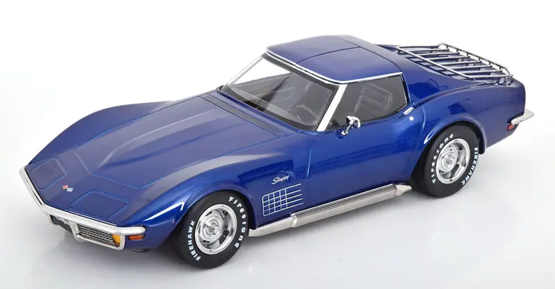 1:18 1972 Chevrolet Corvette C3 -- Blue Metallic -- Kk-Scale 1