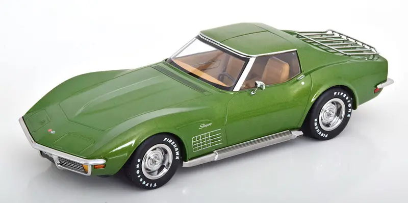 1:18 1972 Chevrolet Corvette C3 -- Green Metallic -- Kk-Scale 1