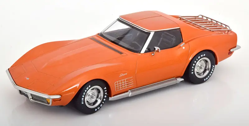 1:18 1972 Chevrolet Corvette C3 -- Orange Metallic -- Kk-Scale 1