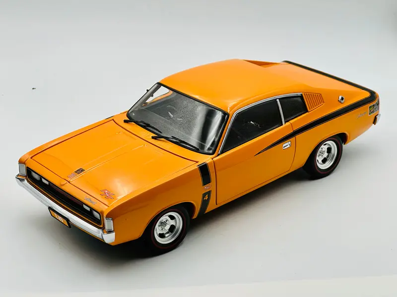 1:18 1972 Chrysler Valiant E49 Charger -- Vitamin C (Orange) -- Classic Carlecta 1
