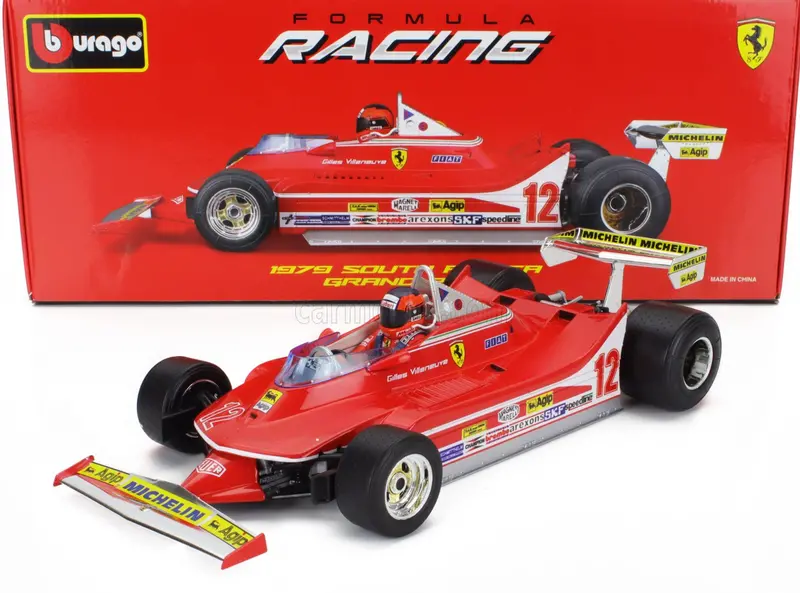 1:18 1979 Gilles Villeneuve - Africa Gp Winner - #12 Ferrari 312T4 -- Bburago F1 1