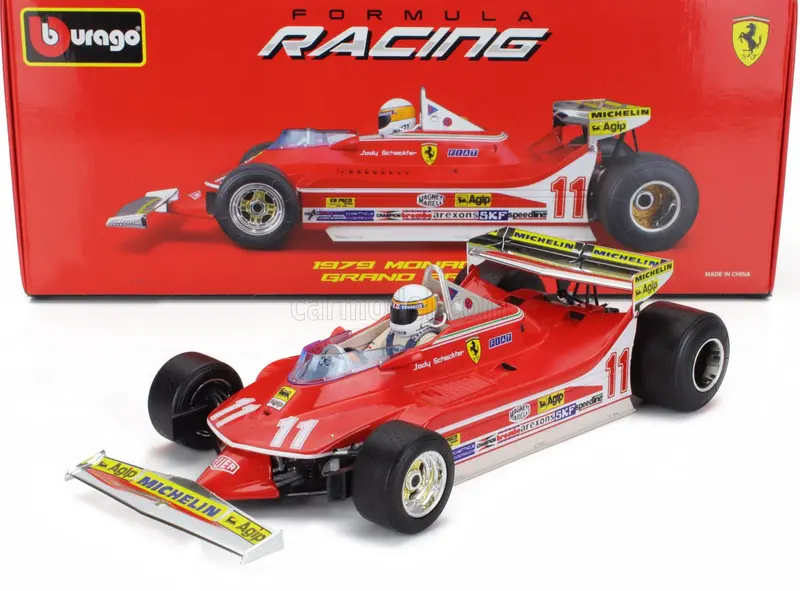 1:18 1979 Jody Scheckter -- Monaco Gp Winner -- #11 Ferrari 312T4 -- Bburago F1 1