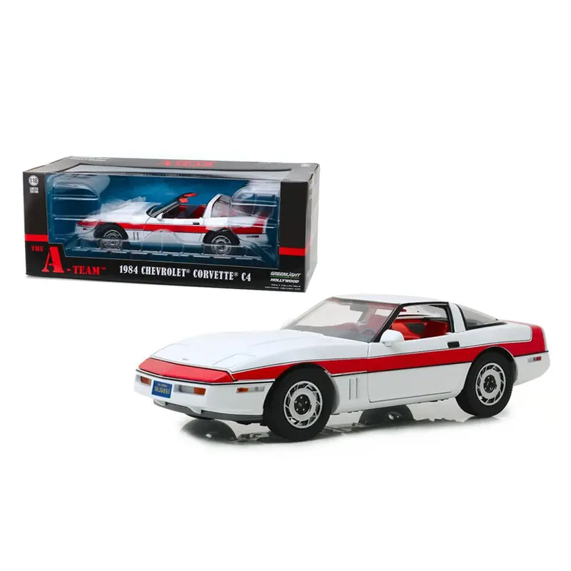 1:18 1984 Chevrolet Corvette C4 - White -- The A-Team -- Greenlight 1
