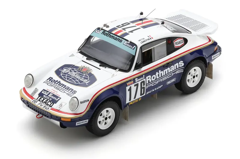 1:18 1984 Dakar Rally Winner -- #176 Rothmans Porsche 911 Carrera 3.2 -- Spark 1 1