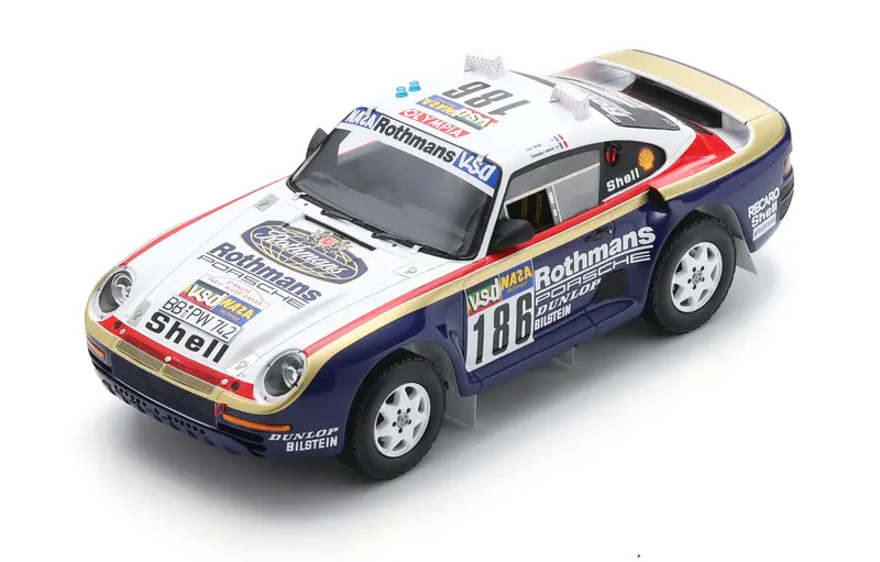 1:18 1986 Dakar Rally Winner -- #186 Porsche 959 Rothmans -- Spark 18S789 1