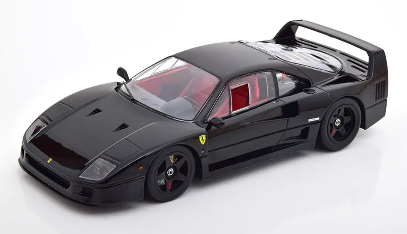 1:18 1987 Ferrari F40 Lm Lightweight -- Black W/Red Interior -- Kk-Scale 1