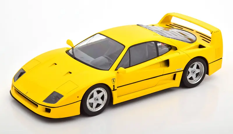 1:18 1987 Ferrari F40 -- Yellow -- Kk-Scale 1
