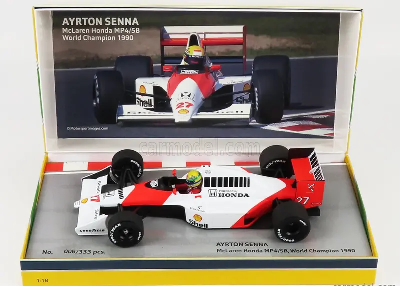 1:18 1990 Ayrton Senna -- World Champion -- Mclaren Mp4/5B -- Minichamps F1 Rare 1