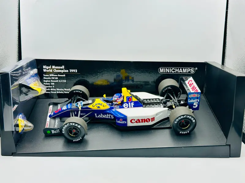 1:18 1992 Nigel Mansell World Champion - #5 Williams Fw14b -- Minichamps F1 (Sh) 1