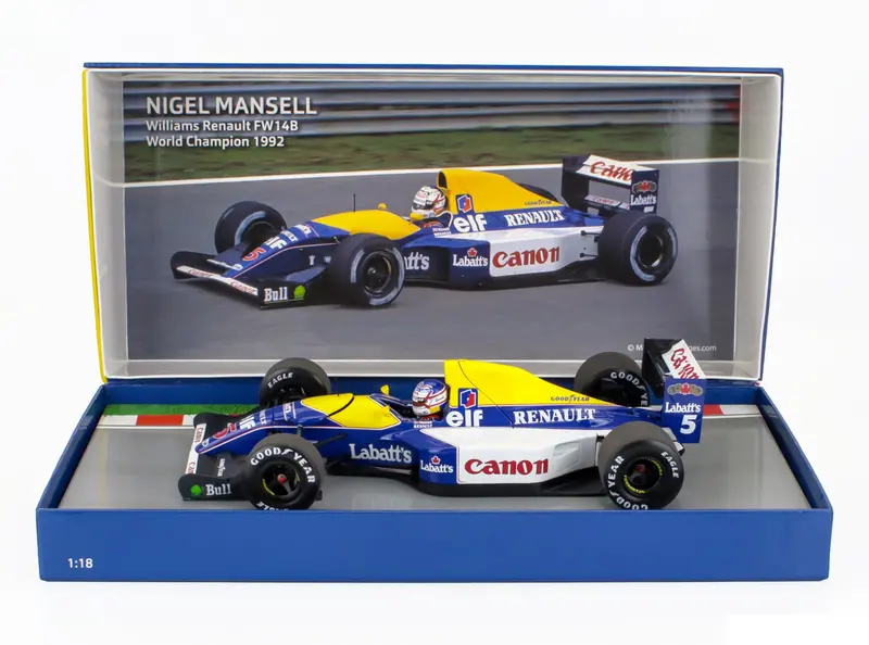 1:18 1992 Nigel Mansell - World Champion -- Williams Fw14b -- Minichamps F1 1
