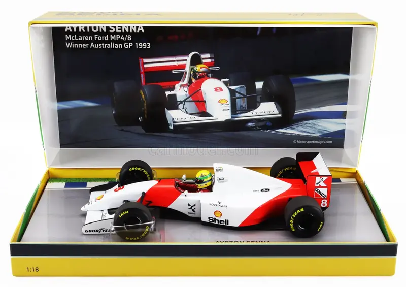 1:18 1993 Ayrton Senna -- Australian Gp -- Mclaren Mp4/8 -- Minichamps F1 Rare 1