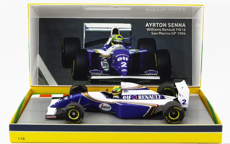 1:18 1994 Ayrton Senna -- San Marino Gp -- Williams Fw16 -- Minichamps F1 Rare 1