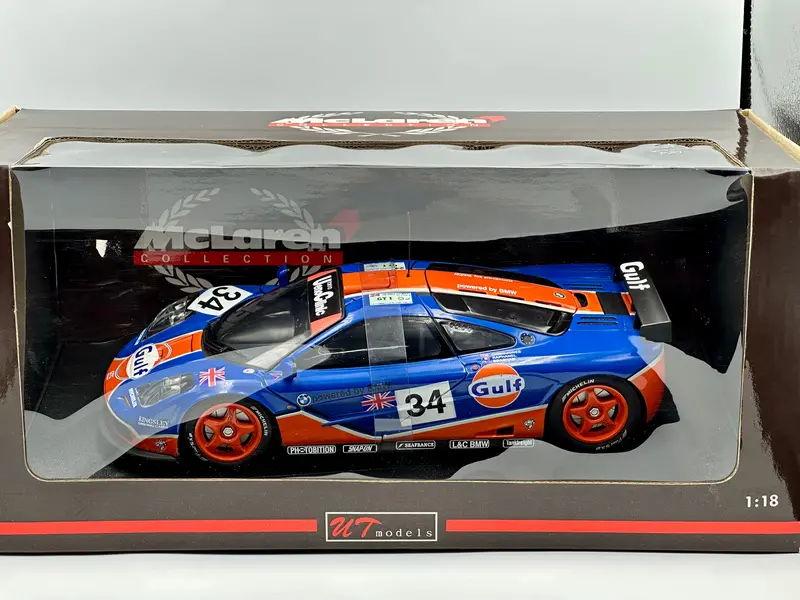 1:18 1996 Le Mans 24H -- #34 Mclaren F1 Gulf Orange/Blue -- Ut Models 1