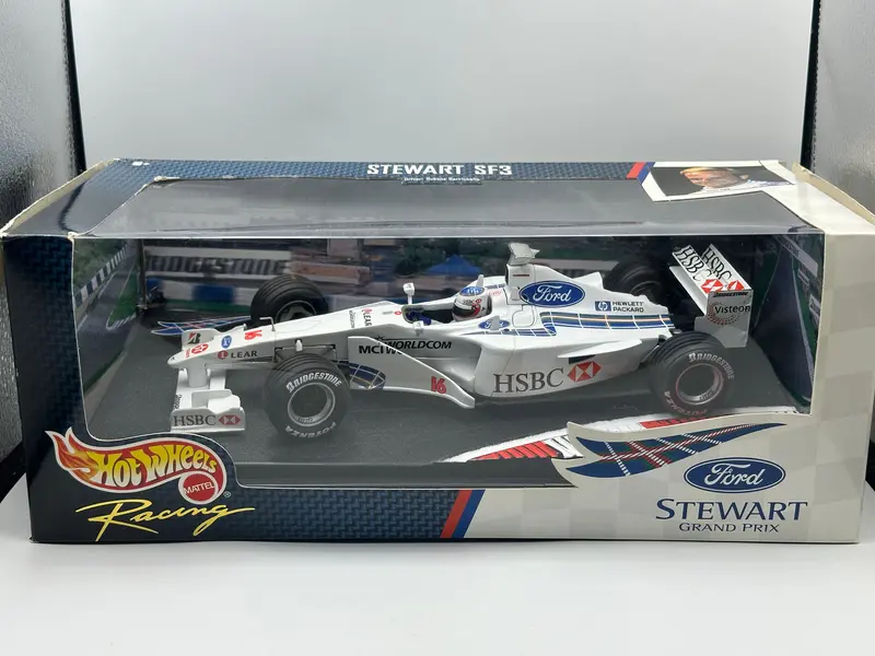 1:18 1999 Rubens Barrichello -- #16 Stewart Sf3 -- Hot Wheels F1 1
