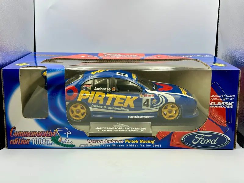 1:18 2001 Marcos Ambrose -- Pirtek Racing -- #4 Ford Au Falcon -- Classic Carlec 1