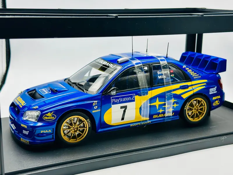 1:18 2003 France Rally Winner - #7 Subaru Impreza Wrc - Solberg/Mills -- Autoart 1