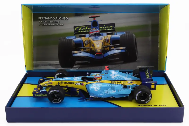 1:18 2005 Fernando Alonso -- British Gp -- Minichamps F1 1