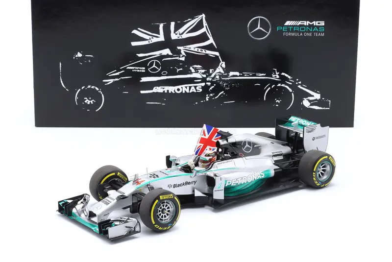 1:18 2014 Lewis Hamilton -- World Champion -- Mercedes W05 -- Minichamps F1 Rare 2