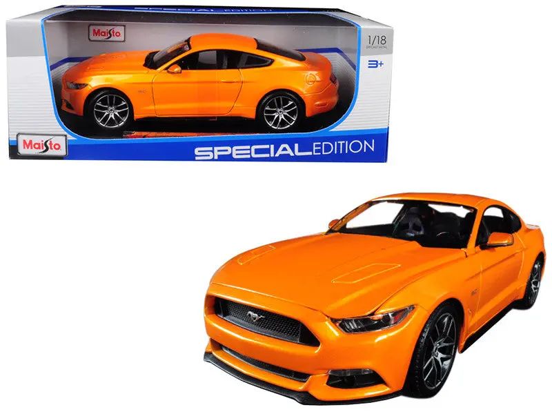 1:18 2015 Ford Mustang Gt 5.0 -- Metallic Orange -- Maisto 1