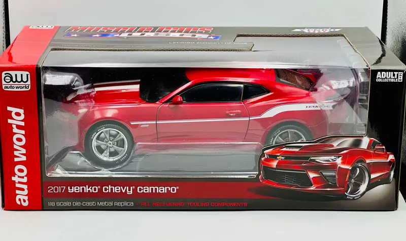 1:18 2017 Chevrolet Camaro Yenko -- Dark Red -- Auto World 1