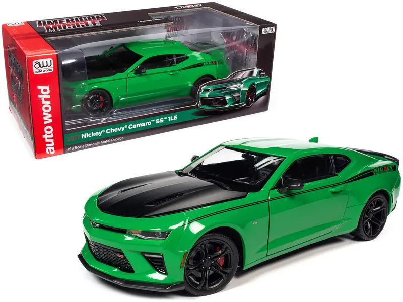 1:18 2017 Chevrolet Nickey Camaro Ss 1Le -- Krypton Green -- American Muscle 1