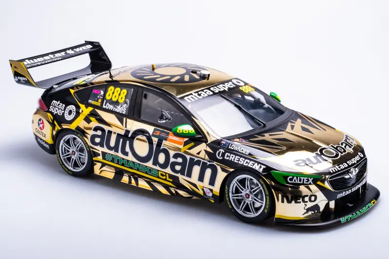 1:18 2018 Craig Lowndes Final Race -- Autobarn Gold Livery -- Biante 1