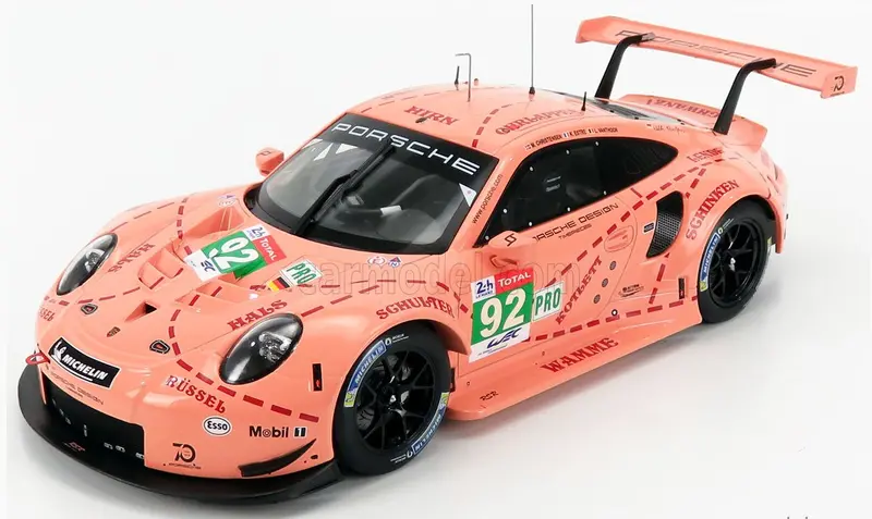 1:18 2018 Le Mans 24Hr Lmgte Pro Winner -- #92 Porsche "Pink Pig" -- Ixo 1
