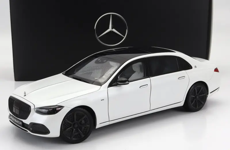 1:18 2019 Mercedes-Benz S680 Maybach (X223) 4-Matic Night Series - White - Norev 1
