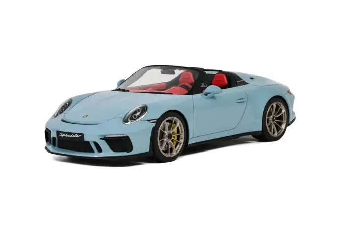 1:18 2019 Porsche 911 (991.2) Speedster Cabriolet -- Meissen Blue -- Gt Spirit 1